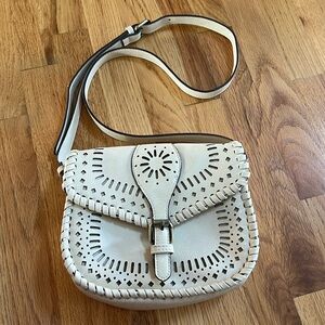 SOLE SOCIETY Crossbody Cream Laser Cut Purse